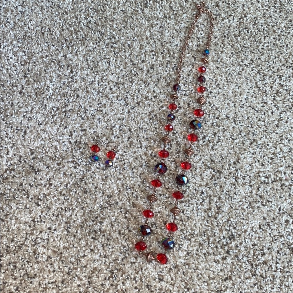 💖Blue and Red Earrings💙